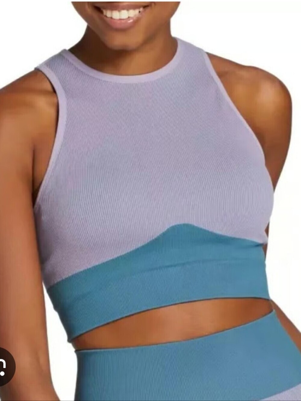 DSG Womens Colorblock Cropped Top Sports Bra Size Small